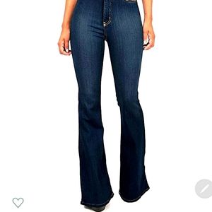 High waist jeans flare bottom